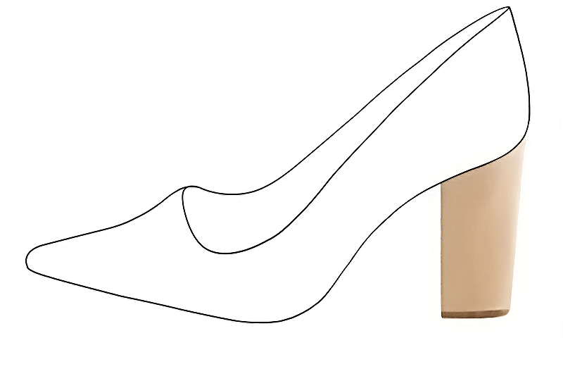 3 3&frasl;4 inch / 9.5 cm high block heels. Profile view - Florence KOOIJMAN
